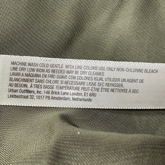 Anthropologie moss green maxi slip skirt satin and lace plus size 3X olive NWOT - Picture 12 of 16